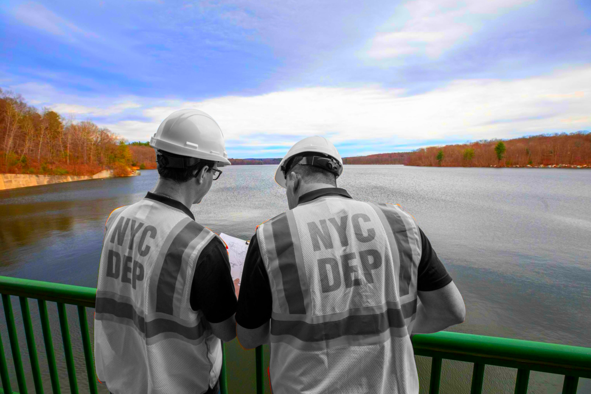NYC DEP employees monitoring watershed